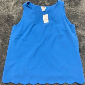 NWT J. Crew Factory Light Blue Sleeve Blouse with Open Back Sz S